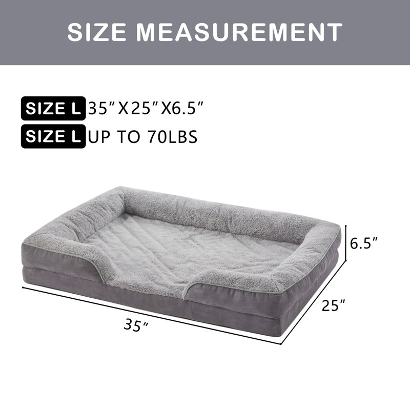 Tucker Murphy Pet™ Orthopedic Dog Bed For Medium Dogs, Waterproof Thick